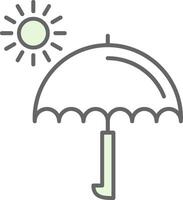 Umbrella Fillay Icon vector