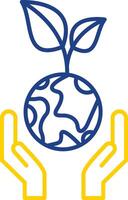Sustainable Development Line Two Color Icon vector