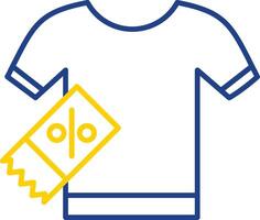 Shirt Line Two Color Icon vector