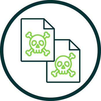 Duplicate Line Circle Icon vector