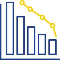 Decrease Line Two Color Icon vector