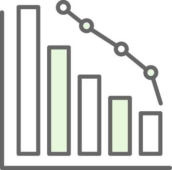 Decrease Fillay Icon vector