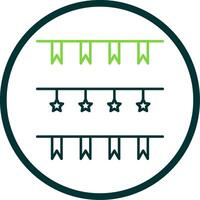 Garland Line Circle Icon vector