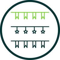 Garland Line Circle Icon vector