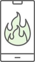 Flame Fillay Icon vector