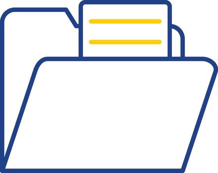 archivo línea dos color icono vector