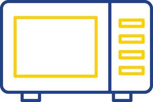 Microwave Line Two Color Icon vector