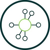 Diagram Line Circle Icon vector
