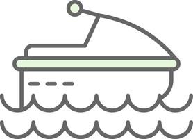 Jet Ski Fillay Icon vector