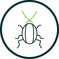 Cockroach Line Circle Icon vector