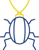 Cockroach Line Two Color Icon vector