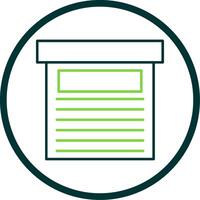 Storage Box Line Circle Icon vector