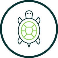 Turtle Line Circle Icon vector