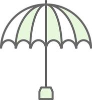 Umbrella Fillay Icon vector