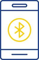 Bluetooth Line Two Color Icon vector