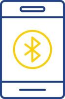 Bluetooth Line Two Color Icon vector