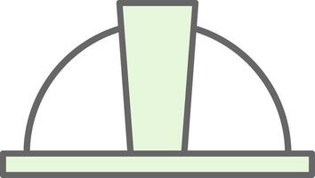 Hard Hat Fillay Icon vector