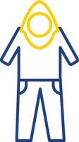 Coverall Line Two Color Icon vector