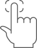 Finger Print Fillay Icon vector