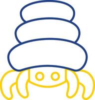 Hermit Crab Line Two Color Icon vector