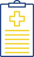 Medical Chart Line Two Color Icon vector