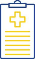 Medical Chart Line Two Color Icon vector