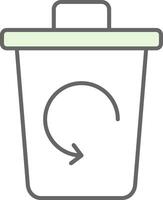 Trash Bin Fillay Icon vector