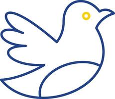 Bird Line Two Color Icon vector