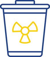 Toxic Waste Line Two Color Icon vector