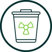 Toxic Waste Line Circle Icon vector
