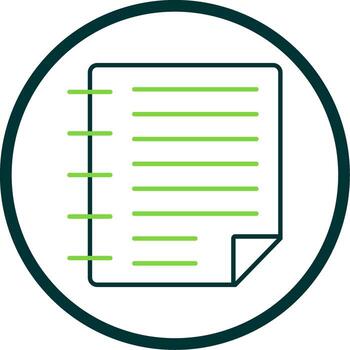 Task Line Circle Icon vector