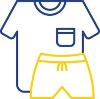 Sport Wear Line Two Color Icon vector