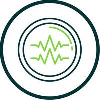 Sound Beats Line Circle Icon vector