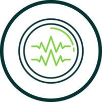 Sound Beats Line Circle Icon vector