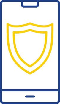 Shield Line Two Color Icon vector