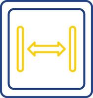 Size Line Two Color Icon vector
