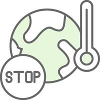 Stop Global Warming Fillay Icon vector