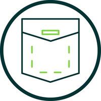 Pocket Line Circle Icon vector