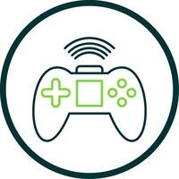 Joystick Line Circle Icon vector