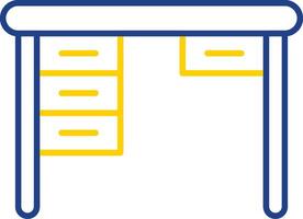 Table Line Two Color Icon vector