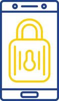 Lock Line Two Color Icon vector