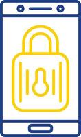 Lock Line Two Color Icon vector