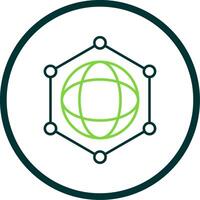 Network Line Circle Icon vector