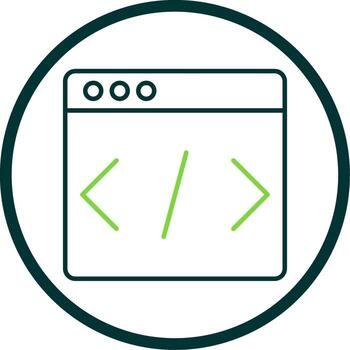 Development Line Circle Icon vector