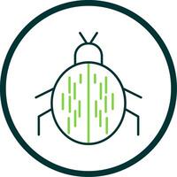 Beetle Line Circle Icon vector