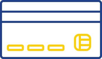 icono de dos colores de línea de tarjeta de crédito vector