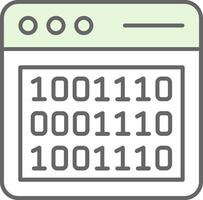 Binary Code Fillay Icon vector