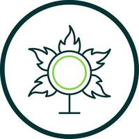 Ring Of Fire Line Circle Icon vector