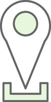 Location Pin Fillay Icon vector