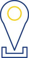 Location Pin Line Two Color Icon vector